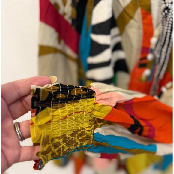 Fate Curve Boutique Peasant Boho Colorful Tunic Top Size 2X - Picture 5 of 11